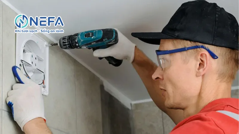 Hướng dẫn cách lắp quạt thông gió gắn tường