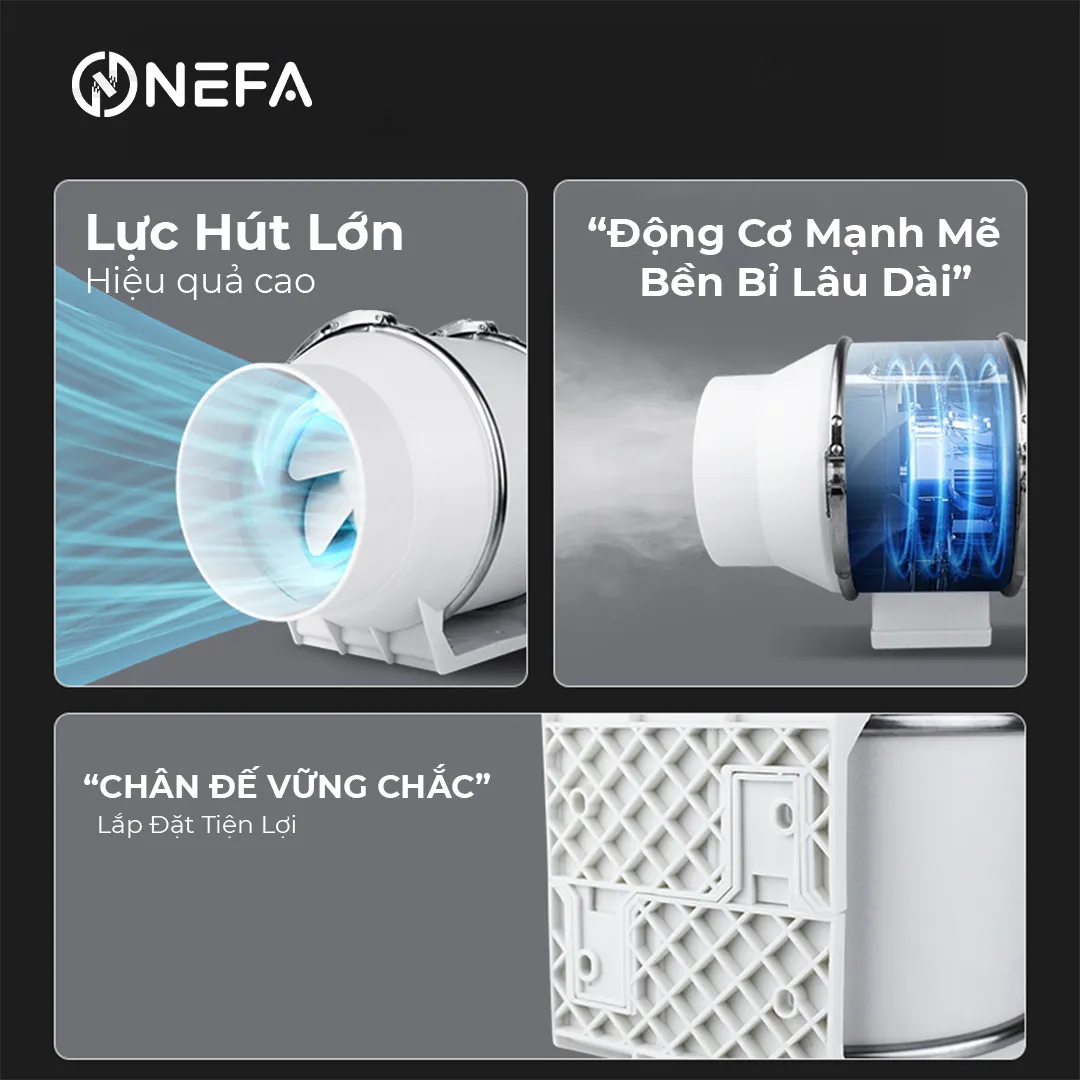 Quạt hút mùi - cấp khí tươi D125