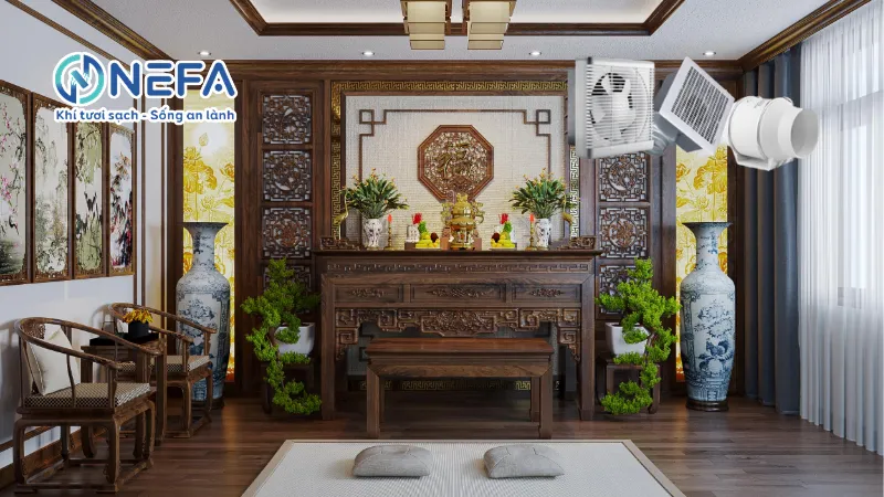 Cách chọn quạt thông gió phòng thờ phù hợp nhất