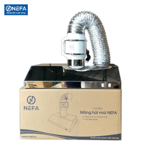 Combo Máng Hút Mùi Inox và Quạt Thông Gió HF150 Và HF200