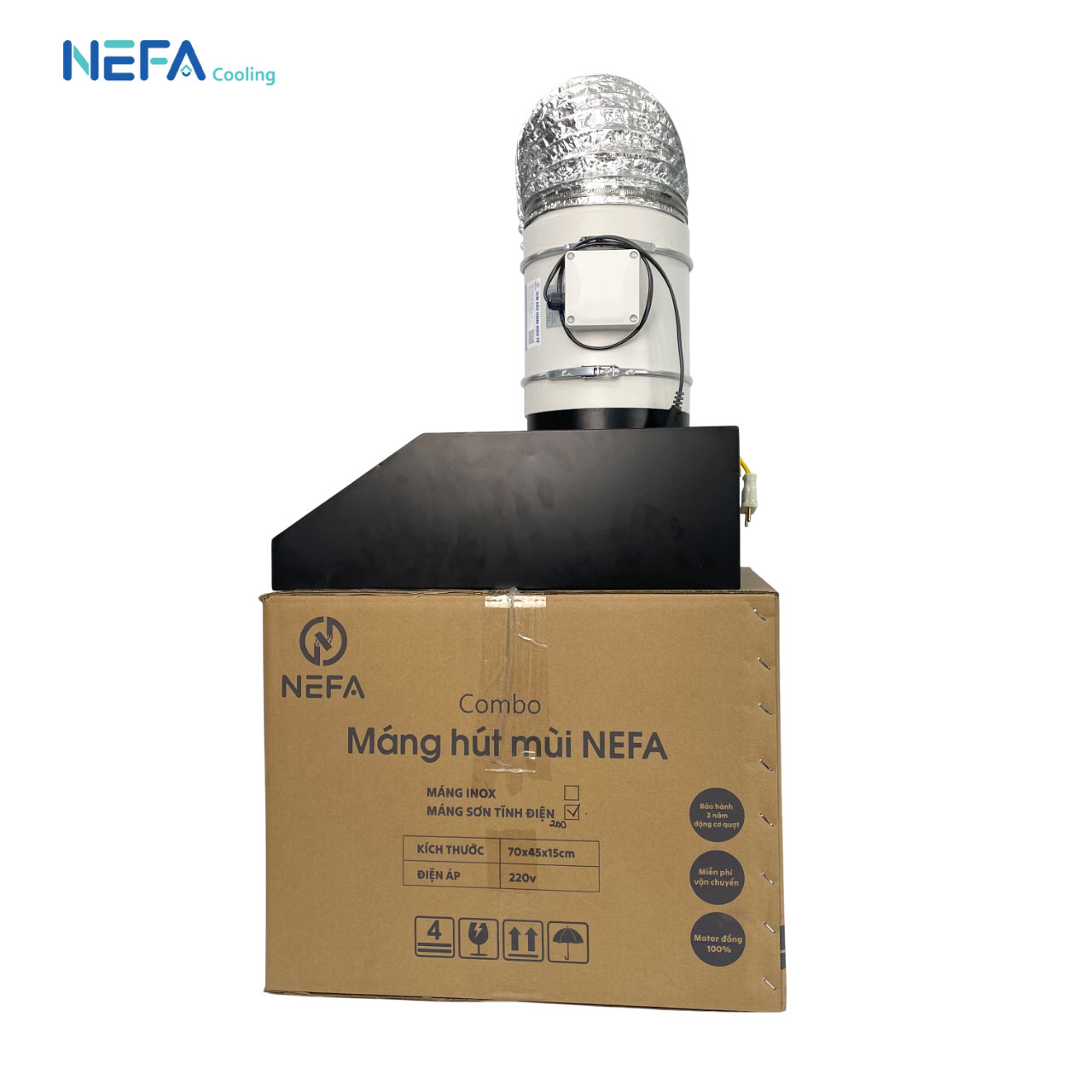 Combo Quạt Hút Mùi Máng Sơn Tĩnh Điện