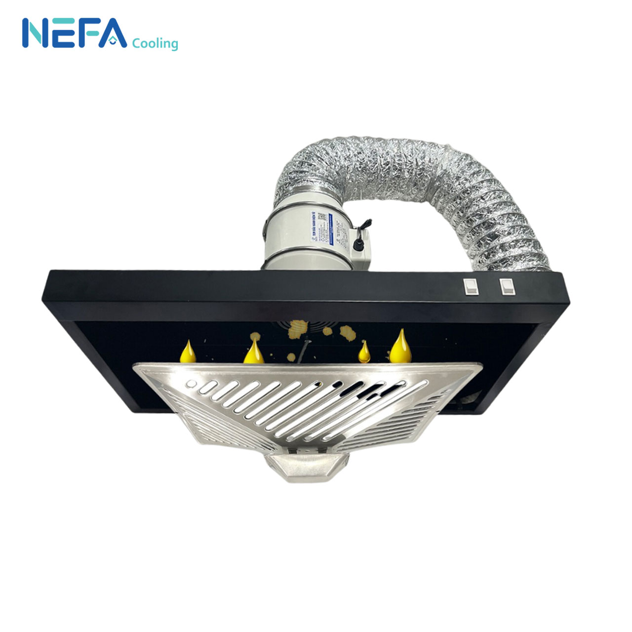 Combo Quạt Hút Mùi Máng Chụp Inox