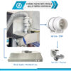 Combo Quạt Hút Mùi Máng Chụp Inox