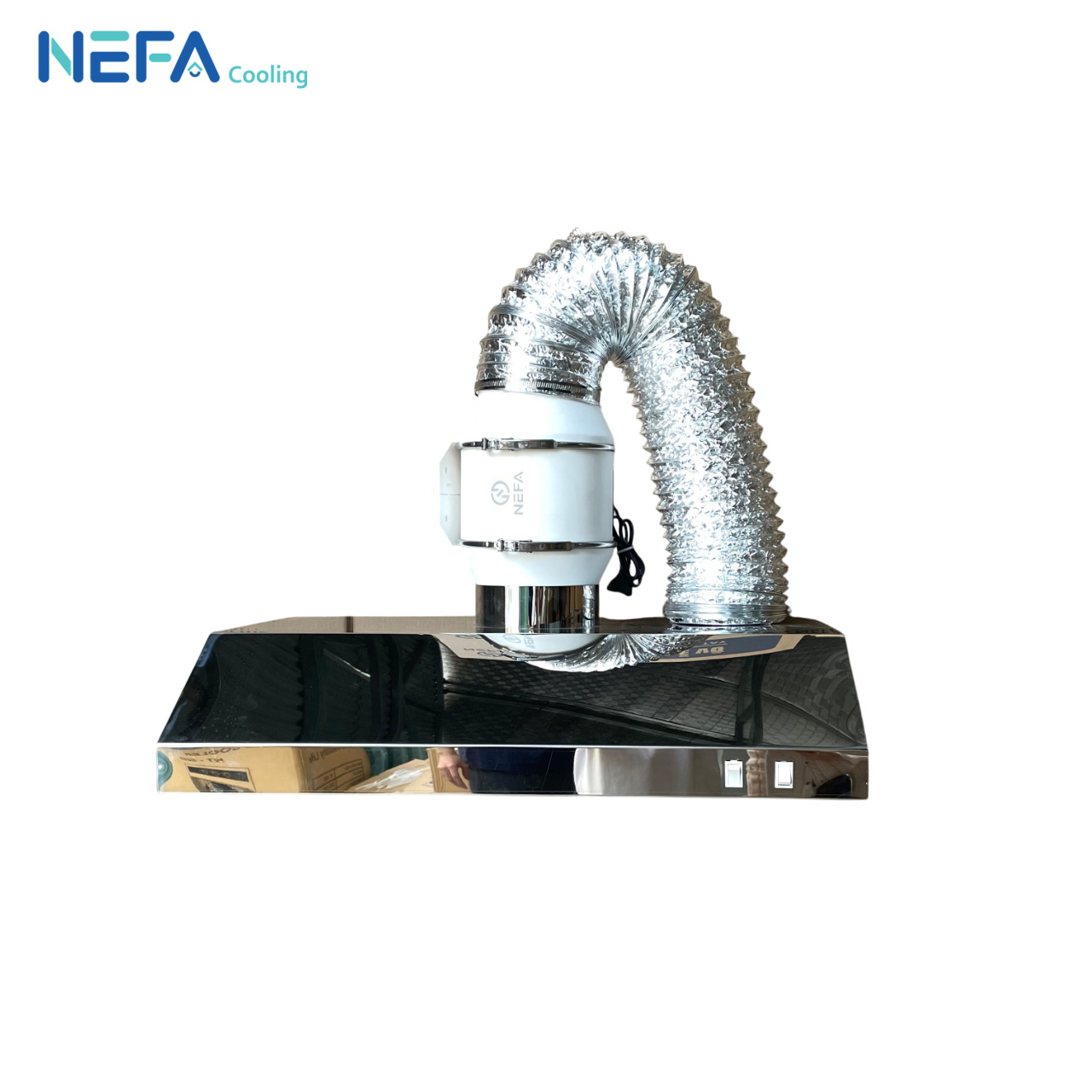 Combo Quạt Hút Mùi Máng Chụp Inox