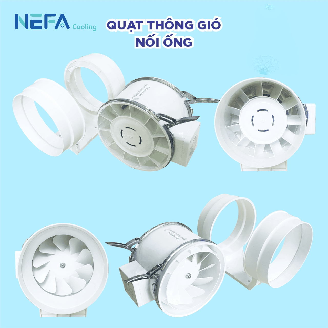 quat-thong-gio-noi-ong Quạt thông gió nối ống Nefa HF
