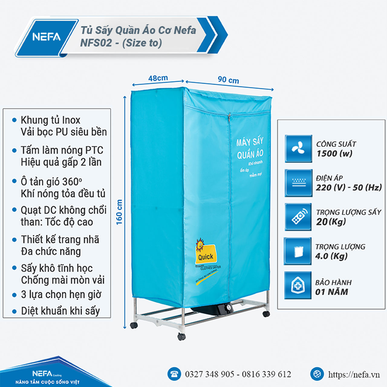 thong-so-tu-say-quan-ao-nefa-size-lon Thông số tủ sấy quần áo Nefa