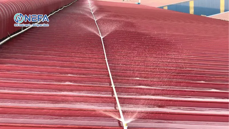 Làm mát bằng hệ thống phun sương