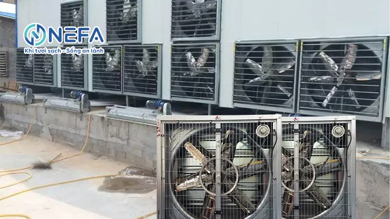 Cấu tạo quạt hút công nghiệp 1380x1380x400