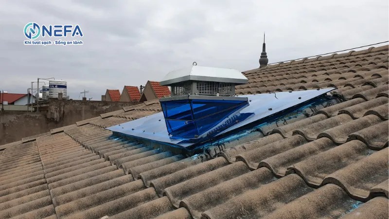 Những lưu ý khi lắp đặt quạt thông gió giếng trời