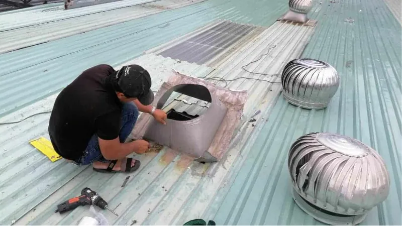 Hướng dẫn lắp đặt quạt thông gió mái nhà