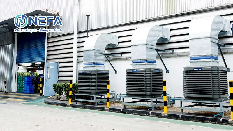 Thông gió 2 line kết hợp dùng quạt