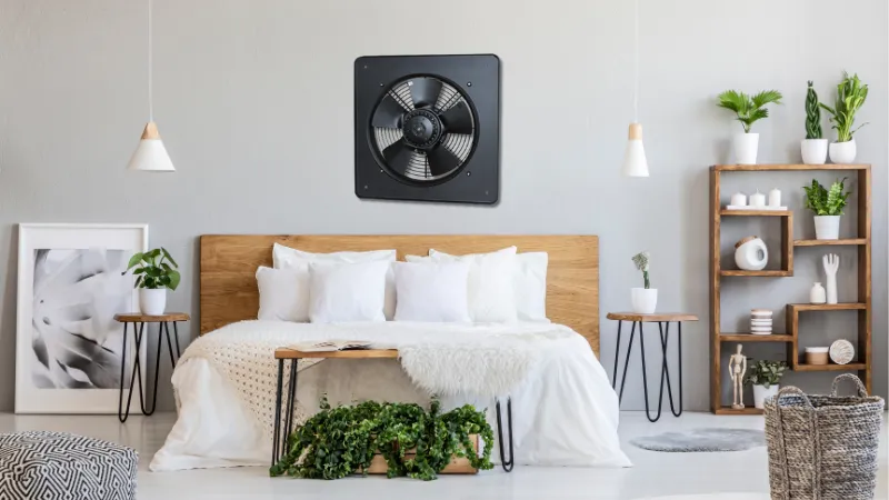 Các vị trí lắp quạt thông gió phòng ngủ phù hợp nhất