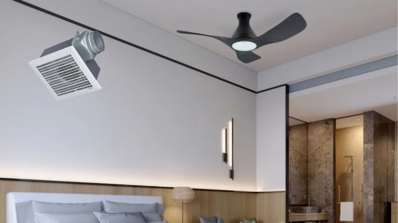 Có nên gắn quạt thông gió phòng ngủ khi có điều hòa?