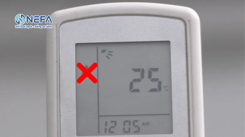 Không dùng lạnh ở chế độ Dry