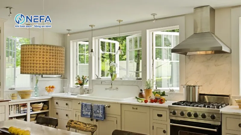 Mở cửa khi nấu nướng & tắm