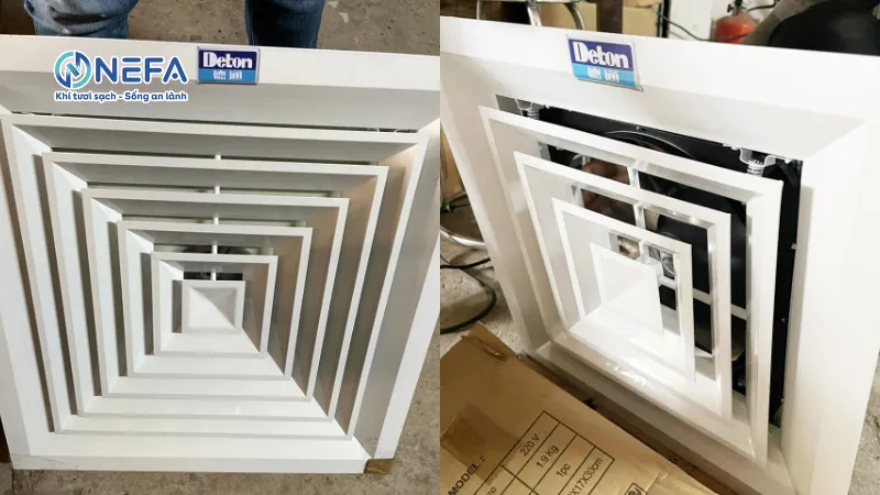 Quạt hút gió âm trần Deton
