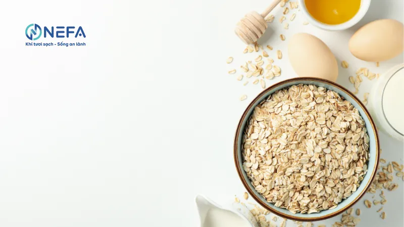 Khử mùi ẩm mốc trong tủ bếp bằng yến mạch