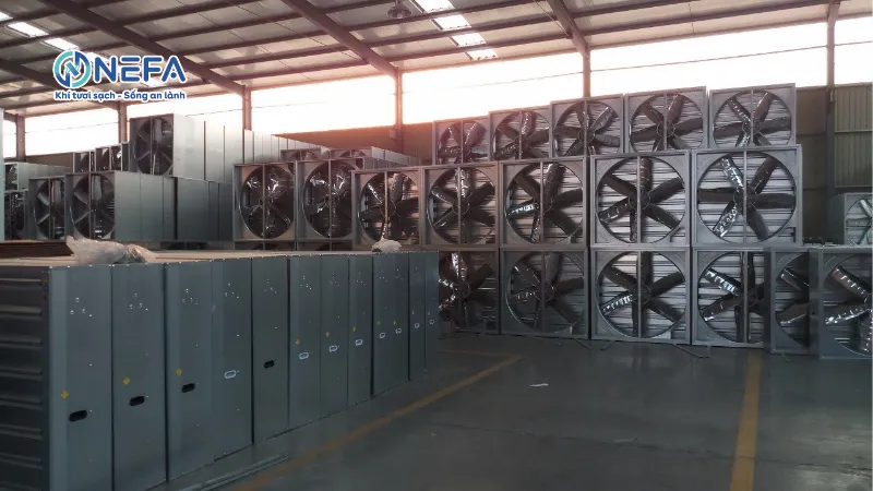 Một số dòng quạt hút công nghiệp 900x900x400 phổ biến nhất hiện nay