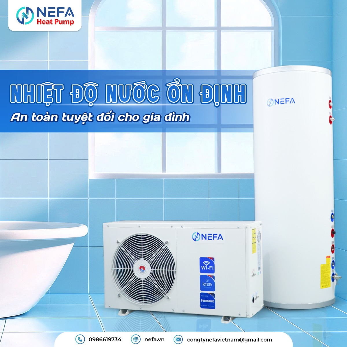 ưu điểm nổi bật của máy nước nóng trung tâm heat pump