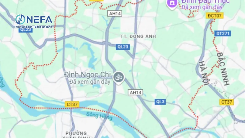 Khu vực hỗ trợ lắp đặt máy cấp khí tươi tại Đông Anh