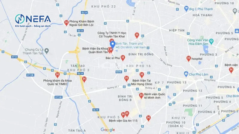 Các khu vực Nefa giao quạt hơi nước tại quận Bình Tân