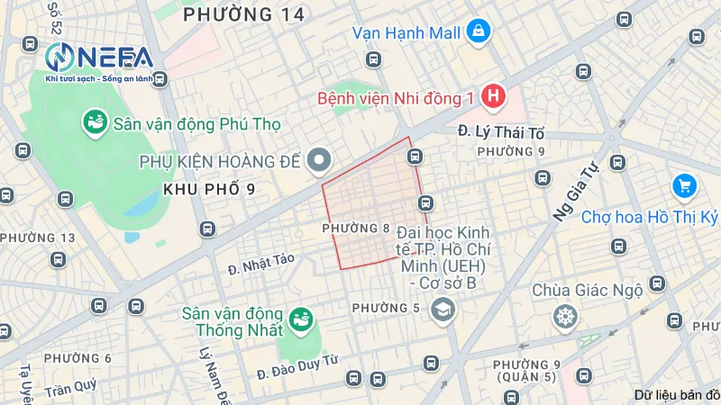 Các khu vực nào Nefa bán quạt hơi nước tại quận 10?
