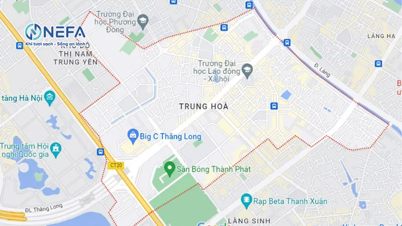 Các khu vực Nefa giao quạt thông gió tại quận Cầu Giấy