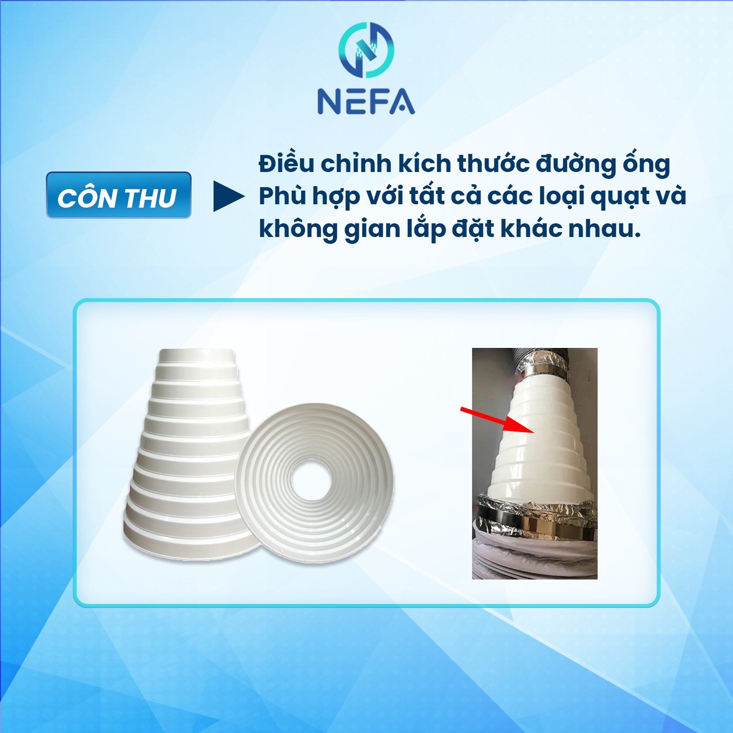 Các phụ kiện quạt thông gió của NEFA