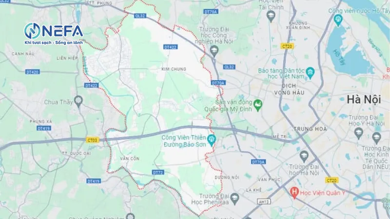 Khu vực hỗ trợ lắp đặt máy cấp khí tươi tại Hoài Đức