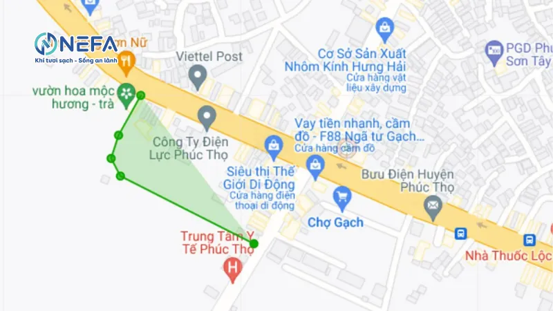 Khu vực hỗ trợ lắp đặt máy cấp khí tươi tại Phúc Thọ
