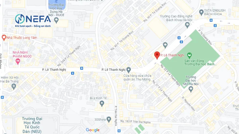 Các khu vực Nefa giao quạt thông gió tại quận Hai Bà Trưng