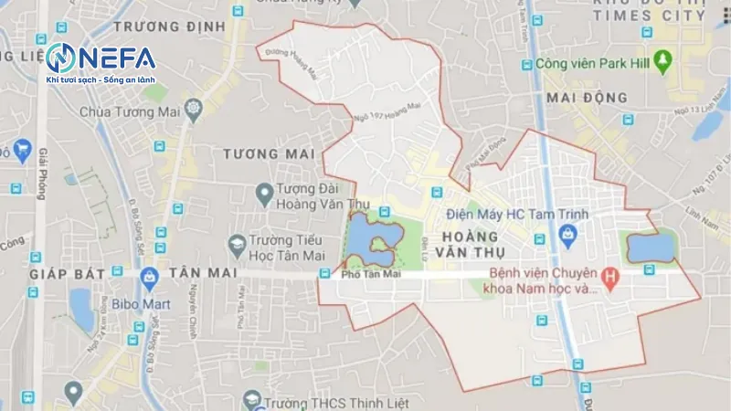 Các khu vực Nefa giao quạt thông gió tại quận Hoàng Mai