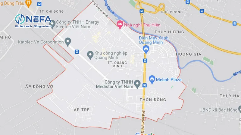 Các khu vực Nefa giao quạt thông gió tại quận Mê Linh