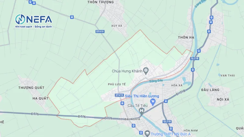 Các khu vực Nefa giao quạt thông gió tại quận Mỹ Đức