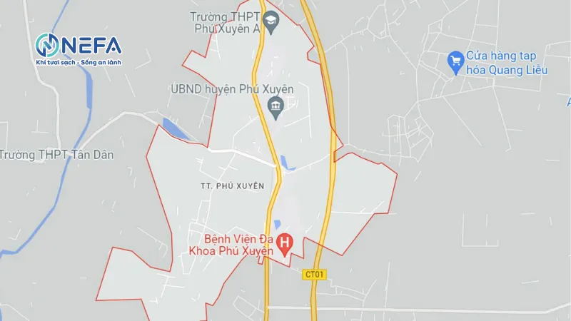 Các khu vực Nefa giao quạt thông gió tại quận Phú Xuyên