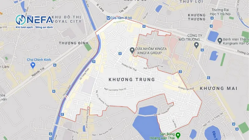 Các khu vực Nefa giao quạt thông gió tại quận Thanh Xuân