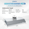 Thông số kỹ thuật của máng hút mùi Inox Nefa trong Combo quạt thông gió hút mùi Plus.