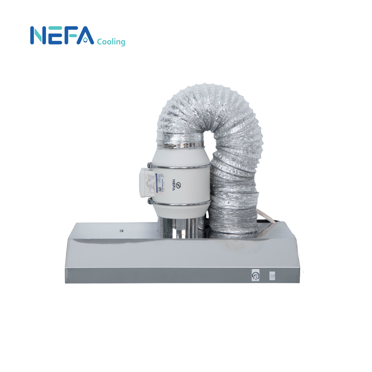 Combo Quạt Hút Mùi Máng Chụp Inox NEFA HF Plus (Có chiết áp)