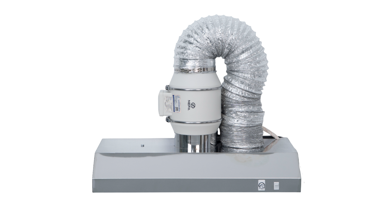 Combo Quạt Hút Mùi Máng Chụp Inox NEFA HF Plus (Có chiết áp)