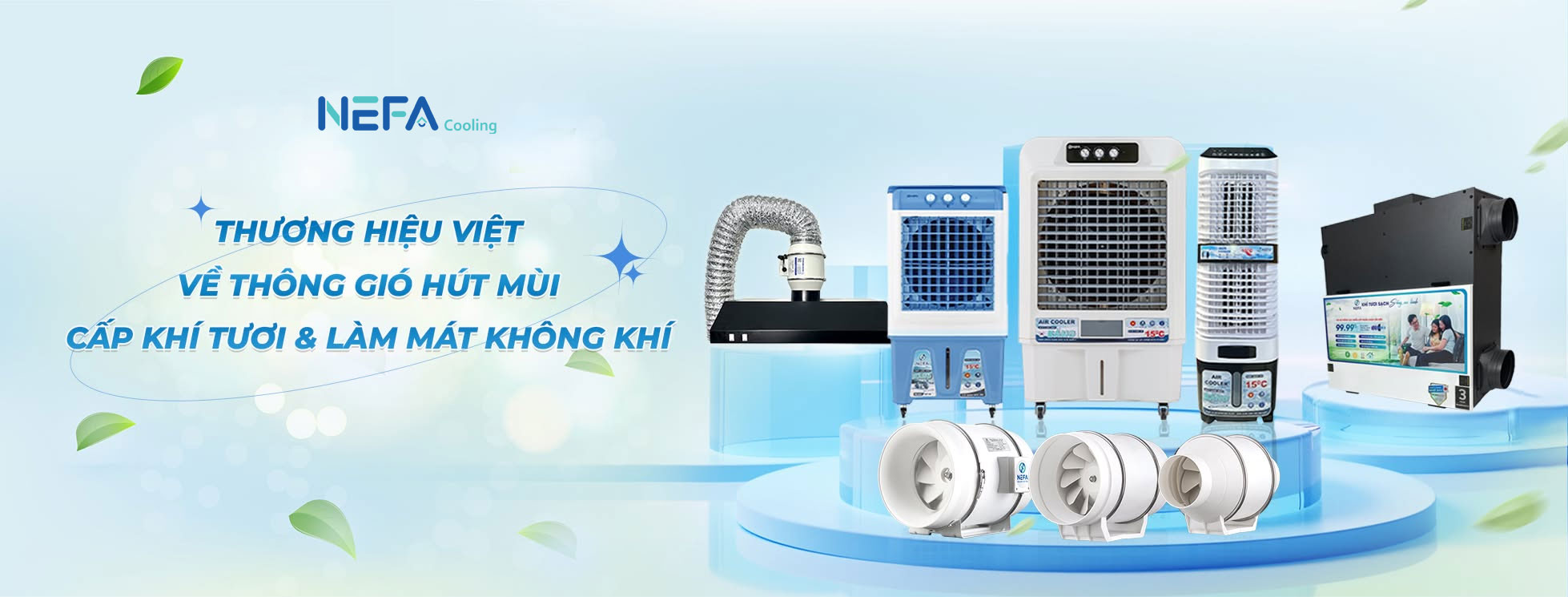 Nefa Cooling quạt thông gió hút mùi