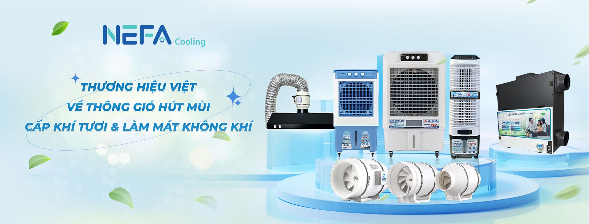 Nefa Cooling quạt thông gió hút mùi