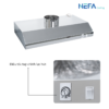 Xoay chiết áp Quạt Hút Mùi Máng Chụp Inox NEFA HF Plus