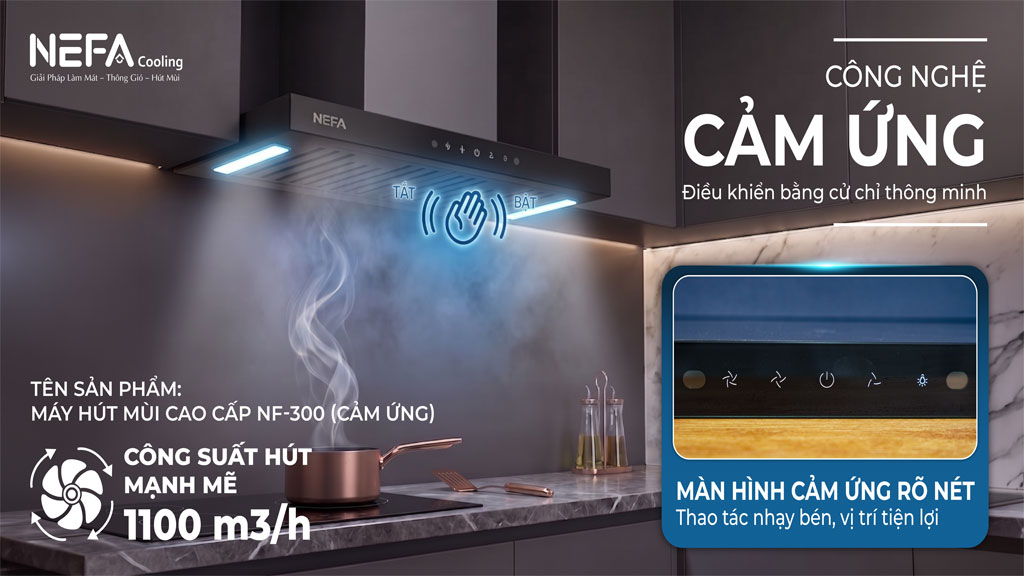 Nefa Cooling NF-300 công suất mạnh mẽ với màn hình cảm ứng