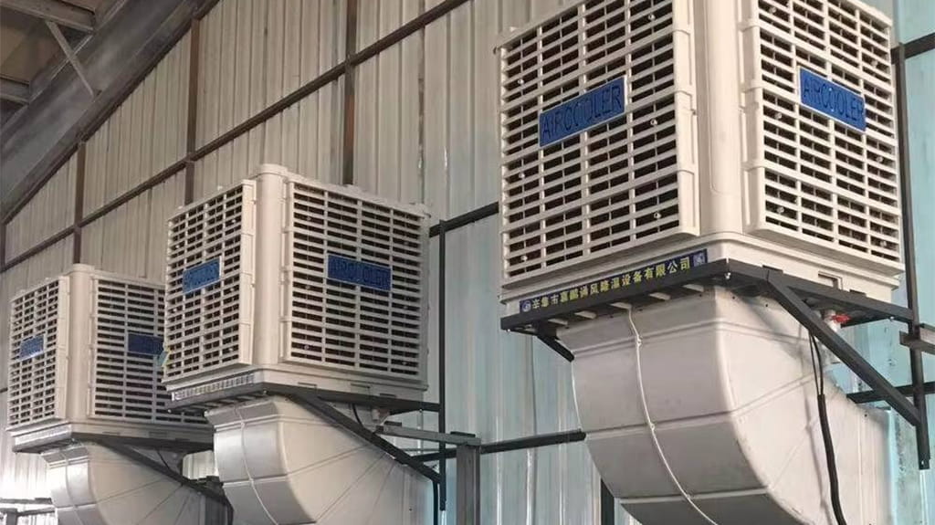 Nguyên lý hoạt động của máy làm mát nhà xưởng.
